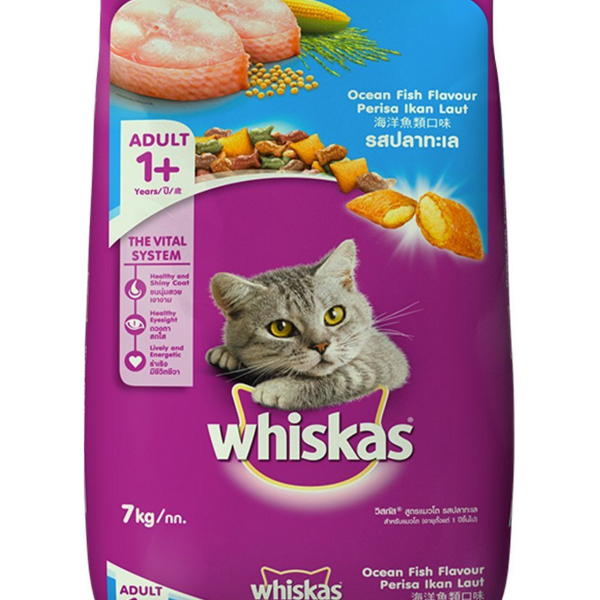 Picture of WHISKAS Cat Food (Ocean Fish)Adult -7 KG