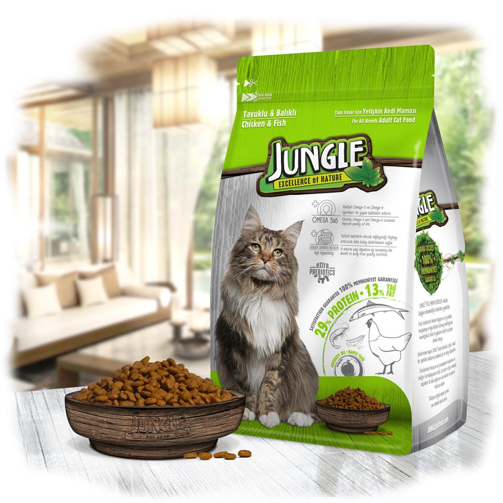 Picture of Jungle Adult Cat Food With Chicken Flavor (500gm)
