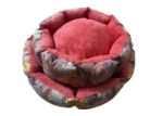 Round Plush Pet Bed Super Soft and Super Warm (L Size)