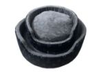 Round Plush Pet Bed Super Soft and Super Warm (L Size)