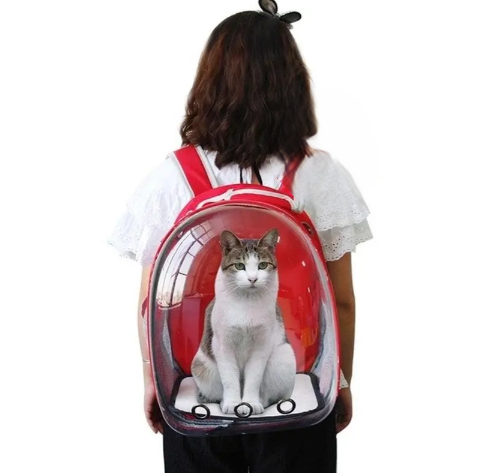 Picture of Cat Bag Breathable Portable Pet Carrier Bag Outdoor Travel Backpack for Cat
