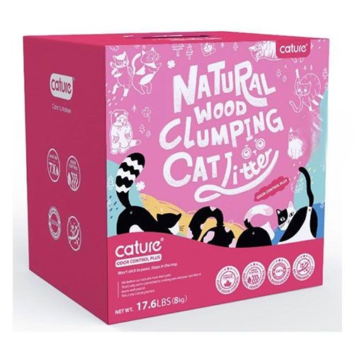 Picture of Cature Odor Control Plus Natural Wood Clumping Cat Litter 17.6Lbs (8kg)