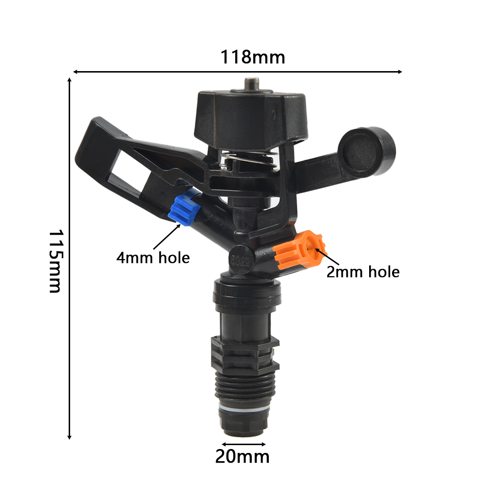 Picture of Half (1/2) inch Size Full Circle Plastic Sprinkler for Farm, Lawn, Garden Sprinkler Irrigation.