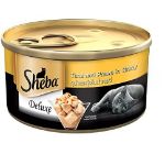 Sheba Deluxe Can Premium Wet Cat Food Tuna Fillets In Jelly 85g