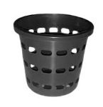 4 Piece orchid planter 18 cm Black