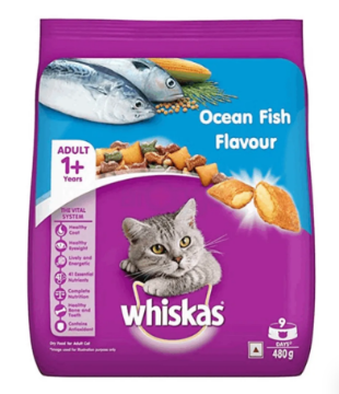 Picture of Whiskas 1+ Ocean Fish 480gm