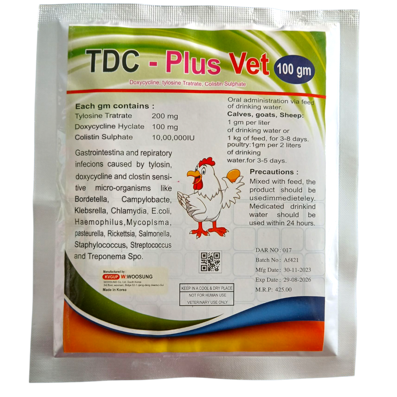 Picture of TDC (Tylosine,Doxycycline,Colistin) 100gm