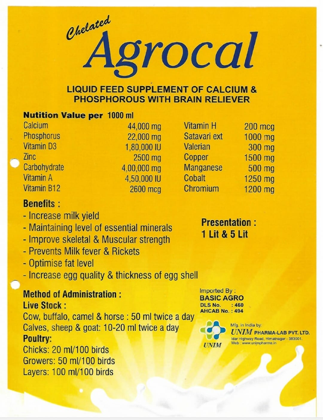 Picture of Agrocal 5 L